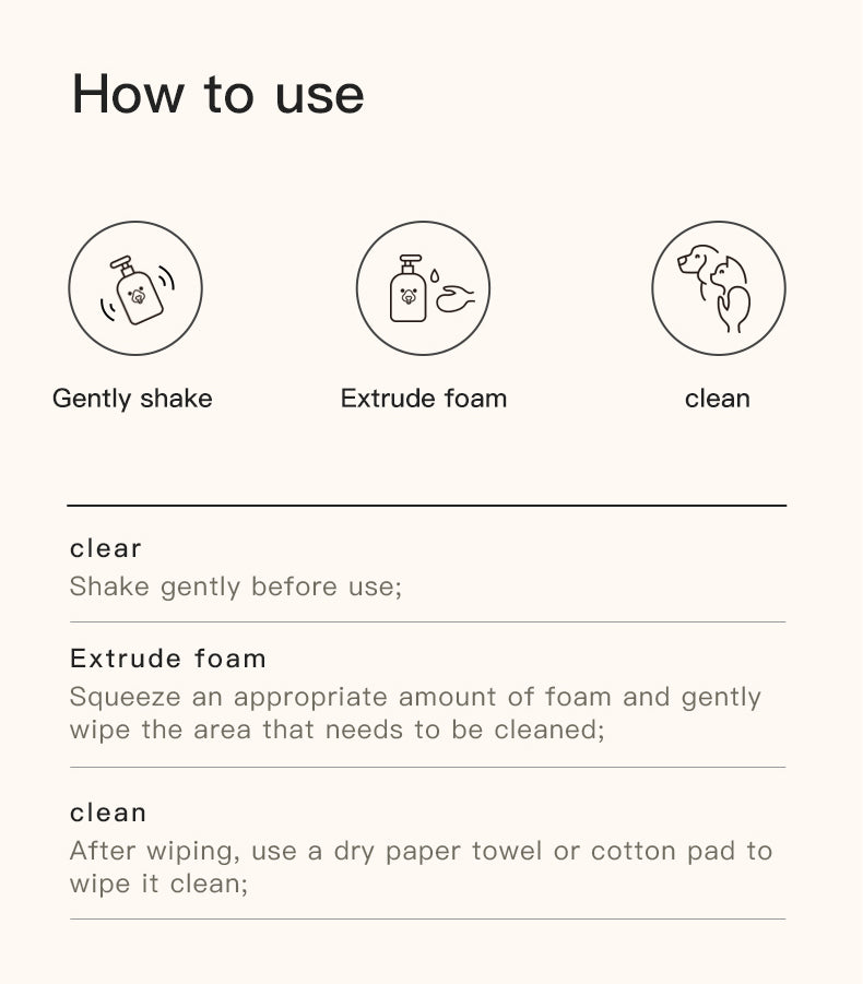 Amo Petric No Rinse Cleaner Foam
