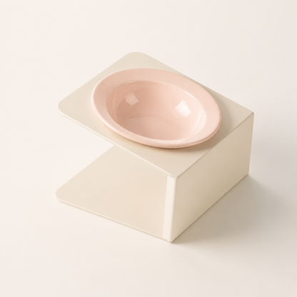 REVE Raised Ceramic Cat Bowl Set