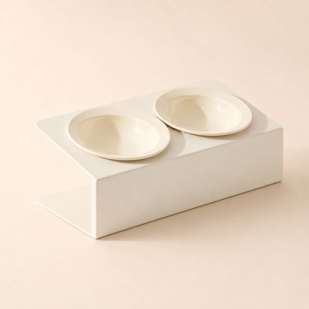 REVE Raised Double Ceramic Cat Bowl Set