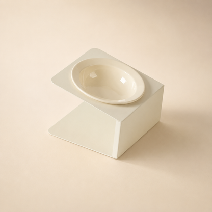 REVE Raised Ceramic Cat Bowl Set